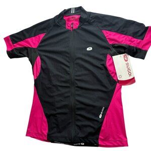 New NWT SUGOI Cycling Bicycle Bike EVOLUTION Jersey, Short Sleeve. Black Pink.